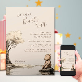 Baby Bear | Vi kan bolla Baby Shower Inbjudningar
