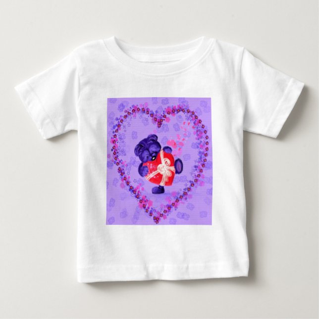 Baby Bear with Heart Gift Baby T-Shirt (Framsida)