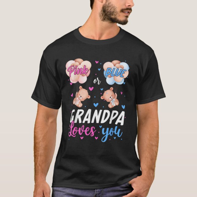 Baby Bears Rosa eller Blue Grandpa Kärlek Du Gende T Shirt (Framsida)
