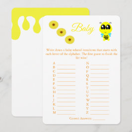 Baby Bee | ABC-utfällare för babykläder Inbjudningar