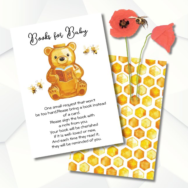 Baby Bee Baby Shower Bokar för Baby Inbjudningar (Skapare uppladdad)