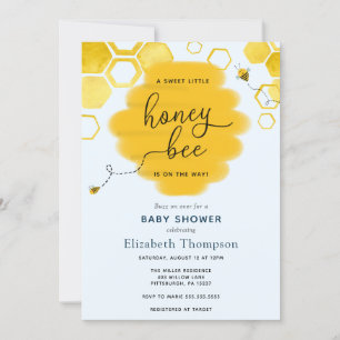 Baby Bee Boy Shower-inbjudan till Little honey Bee Inbjudningar