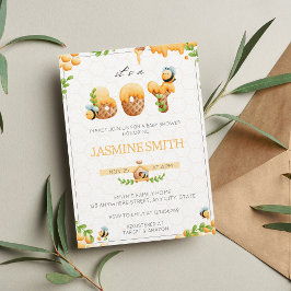 Baby Bee Boy Shower-inbjudan till Little honey Bee Inbjudningar