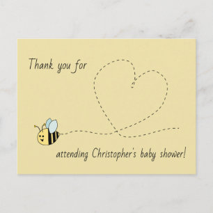 Baby Bee Boy Tack Vykort