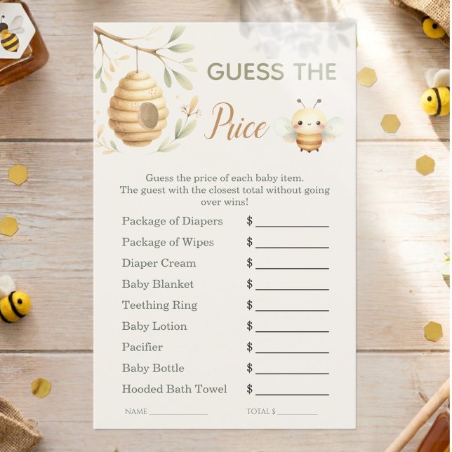 Baby Bee Gissa Priset Han eller Hon Bebisbad (Guess the Price Game. He or She? What Will Baby Bee? Gender Reveal)