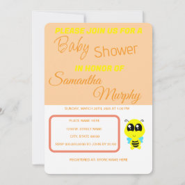 Baby Bee | Invitación de Baby Shower Inbjudningar