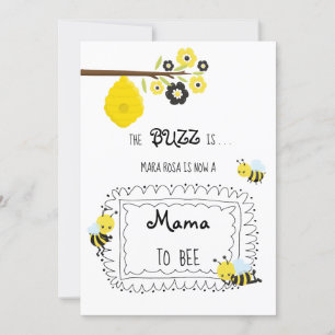 *~* Baby Bee MAMMA TILL BEE Baby Shower-inbjudan Inbjudningar