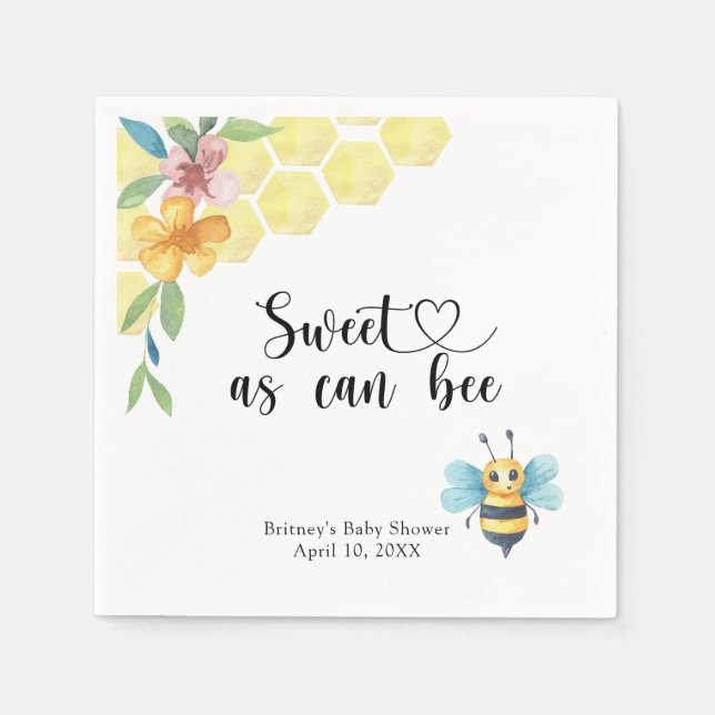 Baby Bee - söt som kan vara Pappersservett (Framsidan)