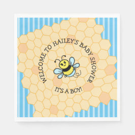 Baby Bee Theter Boy's Baby Shower Napkins Pappersservett