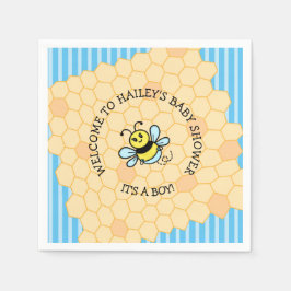 Baby Bee Theter Boy's Baby Shower Pappersservett