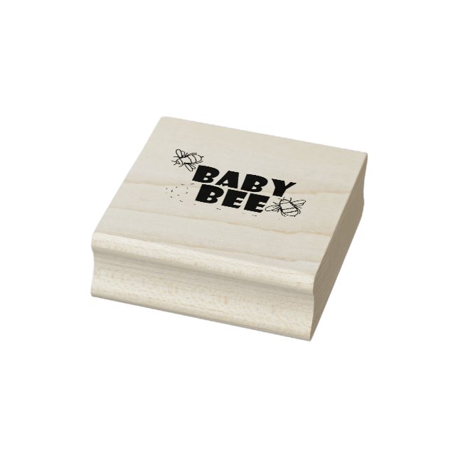 Baby Bee Wood Art Frimärke Stämpel (Stämpel)