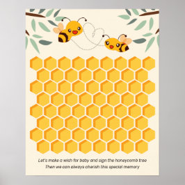Baby Bees Shower Guest Bok Alternative Poster