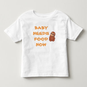 Baby behöver mat nu, spädbarn, tjärt t shirt