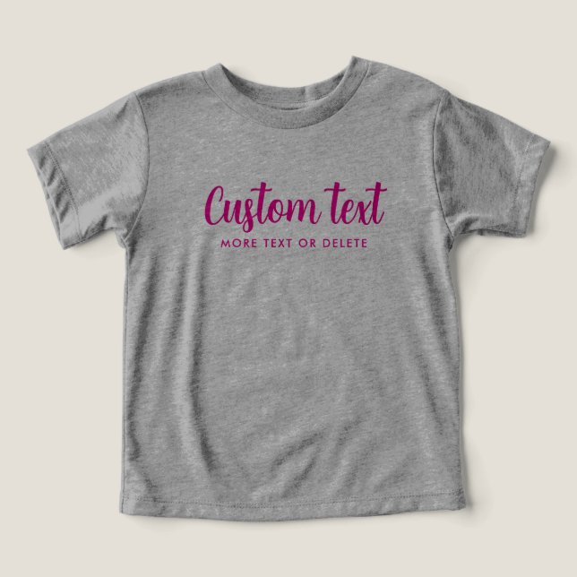 Baby Bella Canvas Tri-blend Grå & Rosa Mall T Shirt (Design Framsida)