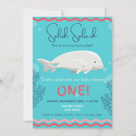 Baby Beluga:s inbjudan på födelsedagen