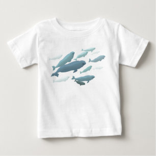 Baby Beluga Whale Shirt Cute Whale Art Baby Shirt Tee