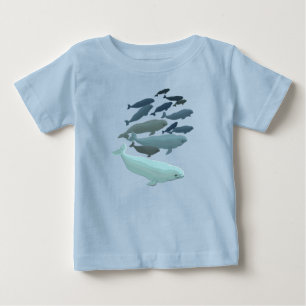 Baby Beluga Whale T-Shirt Cute Småbarn Whale Art
