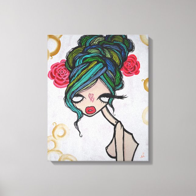 "Baby Beluga" Wrapped Canvas, 16 x 20 Canvastryck (Framsida)