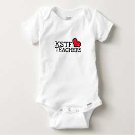 Baby-bergsbomull 1-Biet med kranar - hjärta Tee