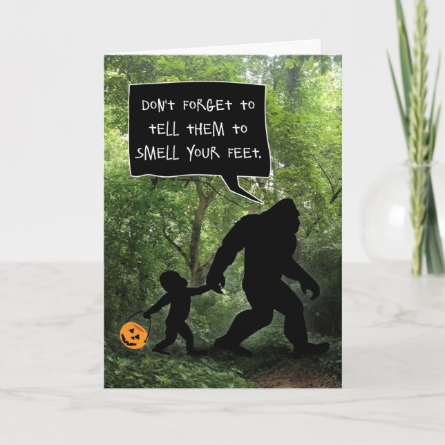 Baby Bigfoot, Smell My Feet Halloween Kort (Framsida)