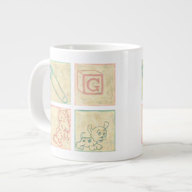 Baby Bild Blocks av Chariklia Zarris Jumbo Mugg (Framsida vänster)