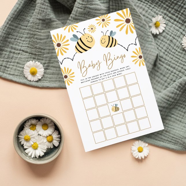 Baby Bingo Bee Solros Baby Shower Lek (Skapare uppladdad)