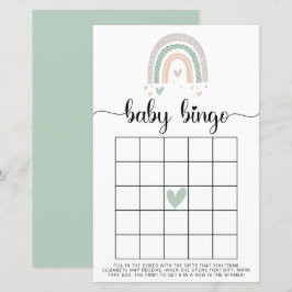 Baby Bingo Boho Rainbow Salvia Bris Spel