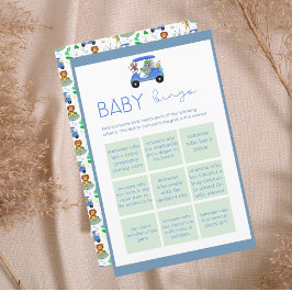 Baby Bingo Boy Elephant & Monkey Golf Shower Game