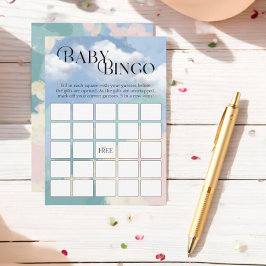 Baby Bingo Cloud Nine Pastel Baby Shower Tilläggskort