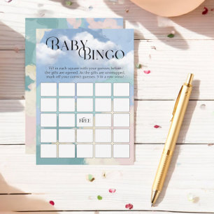 Baby Bingo Cloud Nine Pastel Baby Shower Tilläggskort