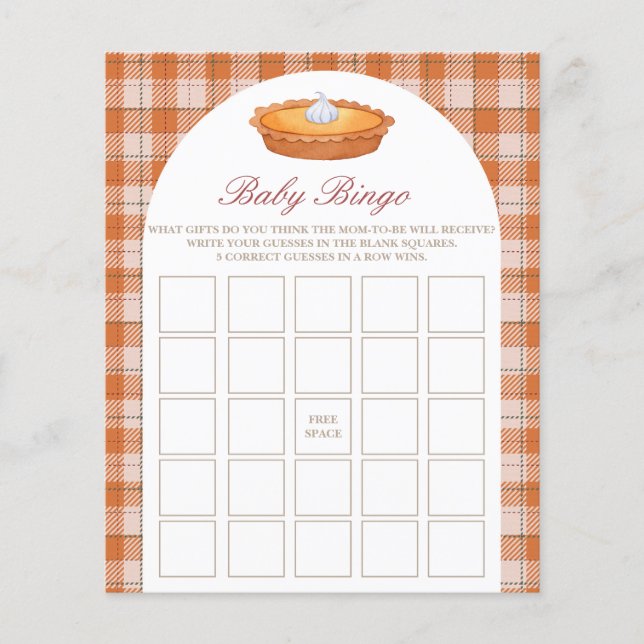 Baby Bingo Cutie Paj Baby Shower Game (Framsida)