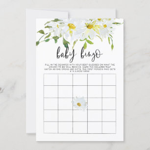 Baby Bingo Daisy Baby Shower blommigt-spelkort Inbjudningar