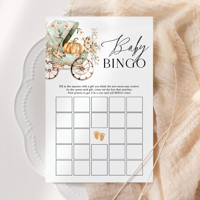 Baby Bingo Fall Little Pumpkin Baby Shower Game (Skapare uppladdad)
