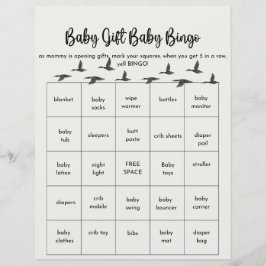 Baby Bingo för temat babydusch i Anka