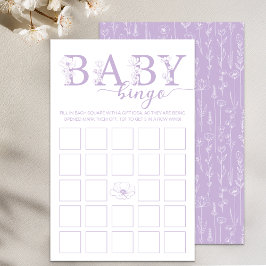 Baby Bingo Game | Lavender Wildflower