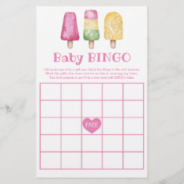 Baby Bingo Girl Redo till Pop Summer Baby Shower