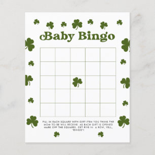 Baby Bingo Glad St. Patrick's Day Grön Shamrock 