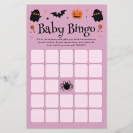 Baby Bingo Halloween Baby Väntar Baby Shower Spel