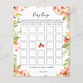 Baby Bingo | Little Ladybug Baby Shower-spel