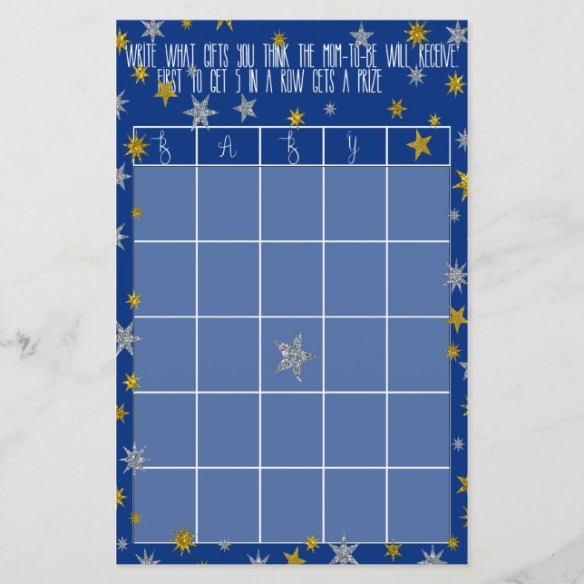 Baby Bingo Little Star Baby Shower (Framsida)