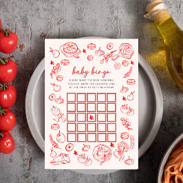 Baby Bingo | Mamma Mia Italian Baby Shower Game Rådkort