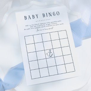 Baby Bingo Marin Val Babypojke Bebis-fest spel Inbjudningar