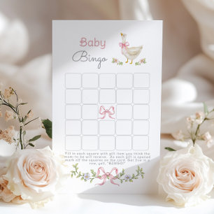 Baby Bingo Rosa Fånig Goose babyduschspel i 