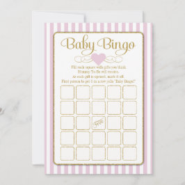 Baby Bingo Rosa Guld Baby Shower Game Cards