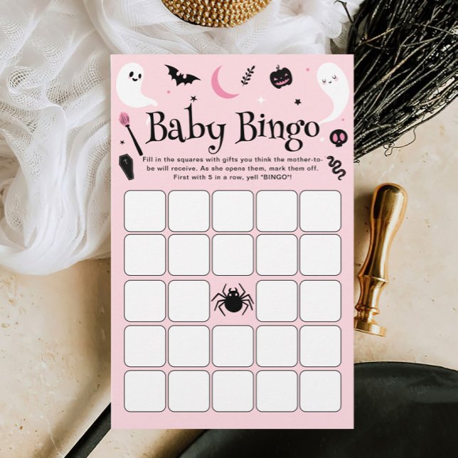 Baby Bingo Rosa Halloween Baby Shower Game (Skapare uppladdad)