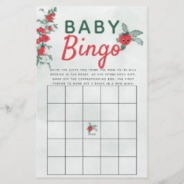 Baby Bingo Shower Game Rustic Little Tomato Vine Flygblad