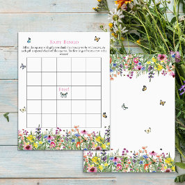 Baby Bingo | Sommarblommor och fjärilar