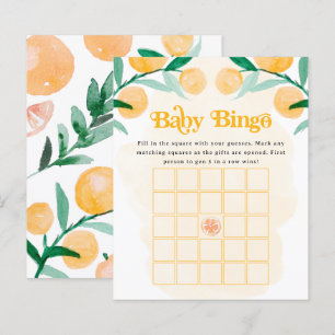 Baby Bingo-spel Baby Shower Citrus-tema