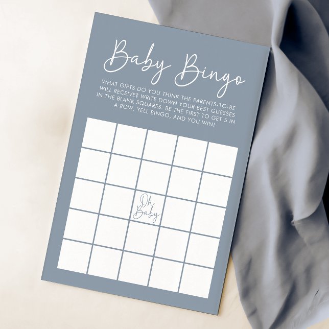 Baby Bingo-spel med modern skript Blue Oh Baby Sho (Skapare uppladdad)