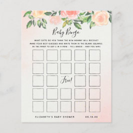 Baby Bingo | Spelet Blommigt Baby Shower